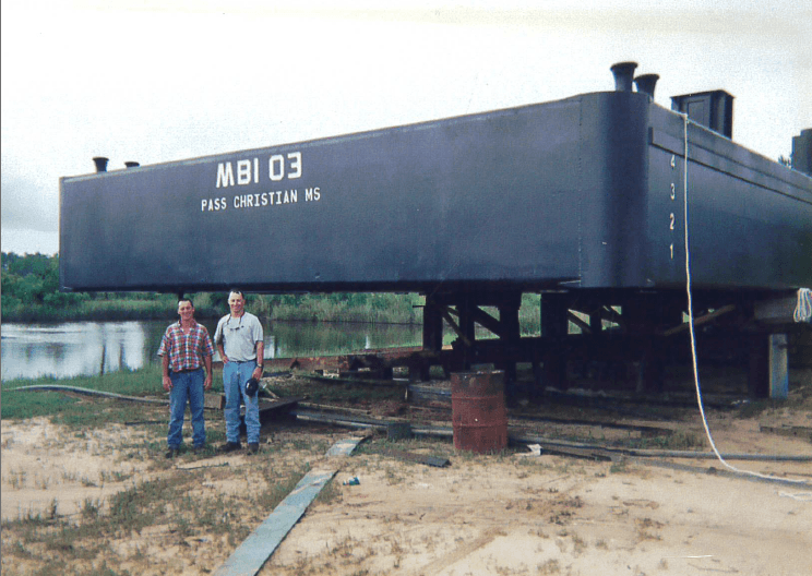 Founders Shaw and Tom Matthews aboard the MBI 03